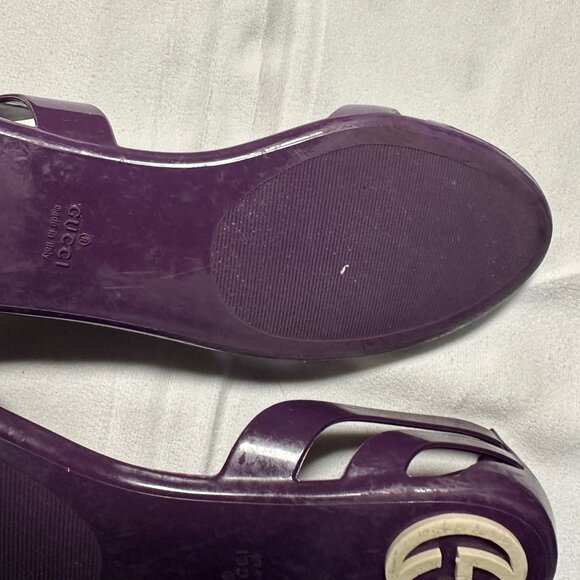 Gucci Purple Jelly Flats (approximately size 9) - Picture 8 of 14